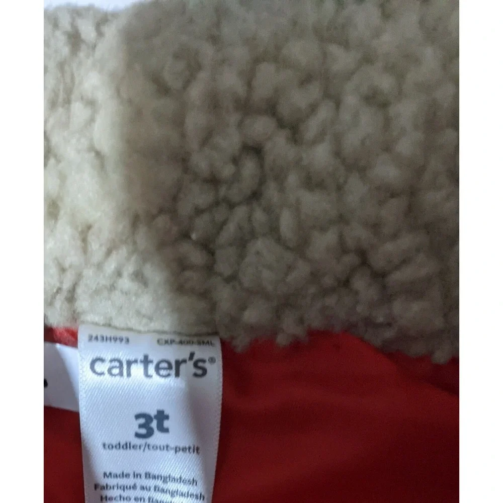 Carter's Boys Red & Black Winter Vest Size 3T